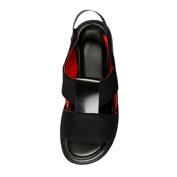 Scuderia Ferrari Men\'s Black Leather Sandals Shoes US 10 IT 43 main image 5